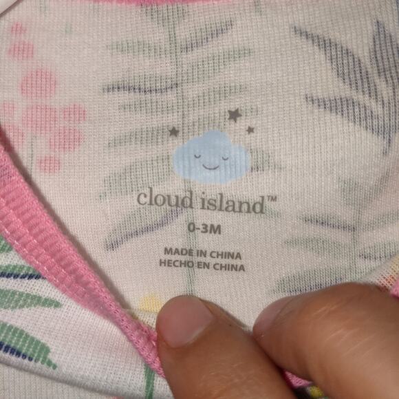 Target Cloud Island 4 Pk Long Sleeve Bodysuits Spring Florals & Patterns 0-3M - Picture 2 of 12